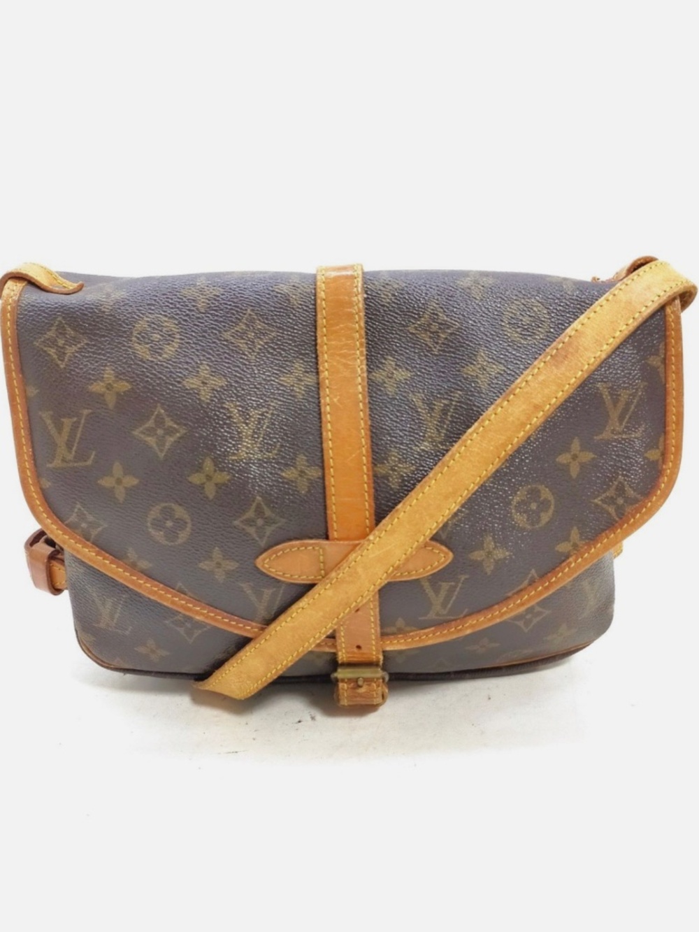Louis Vuitton Saumur 30 Monogram Canvas Crossbody Messenger Bag Vintage/ France